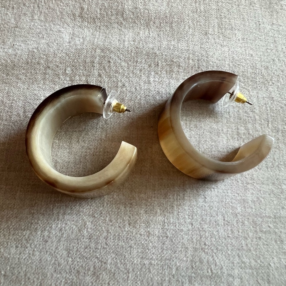 Noonday earrings. Made from horn in Vietnam.